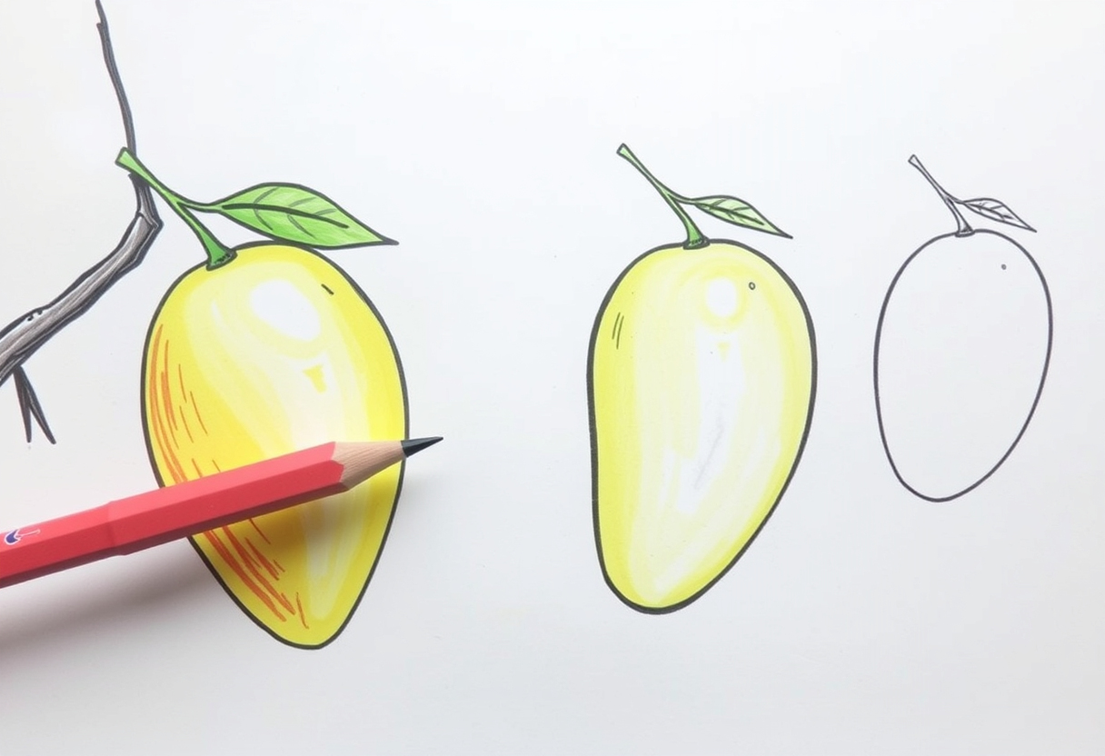 You are currently viewing How to draw Mango: 7 Easy Step-by-Step Guide to Mango Drawing