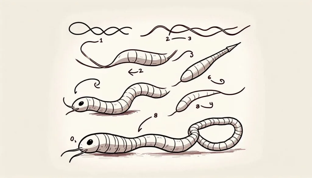 How to draw Nematode 1 How to draw Nematode