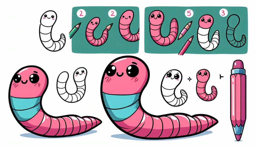 How to draw Nematode : 6 Easy Step by Step Guide