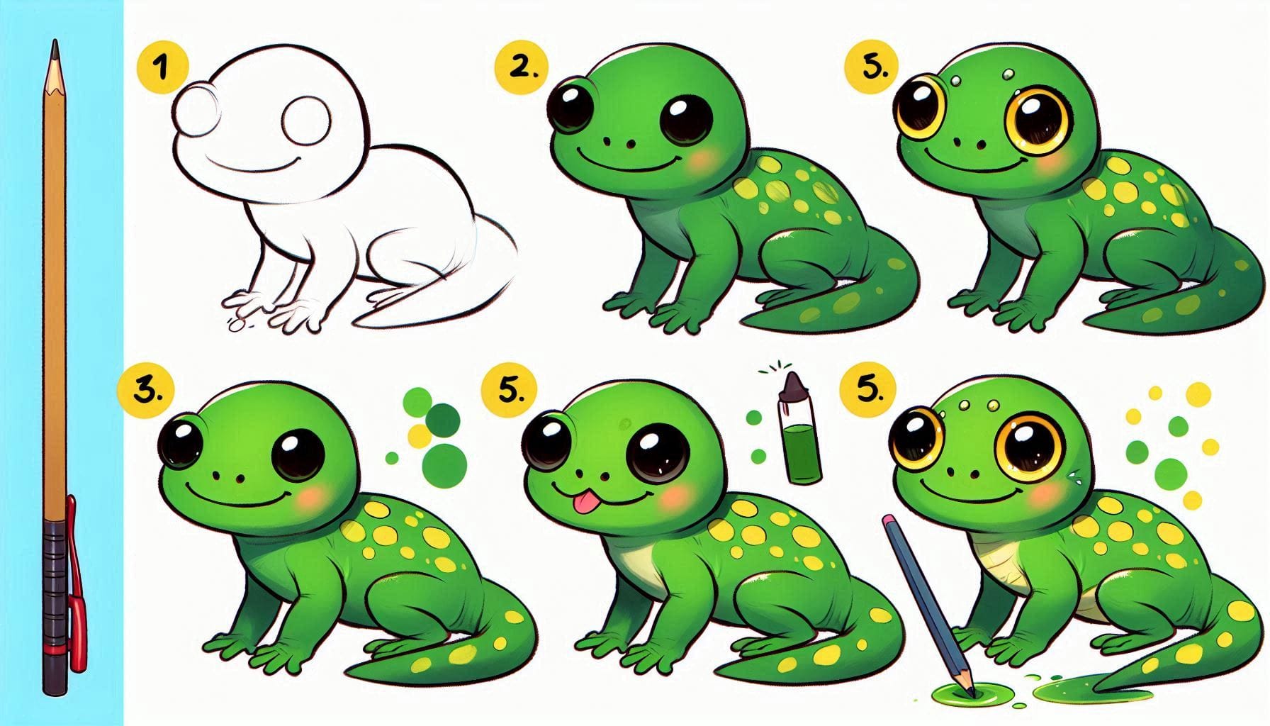 How to draw Newt - Trying drawing