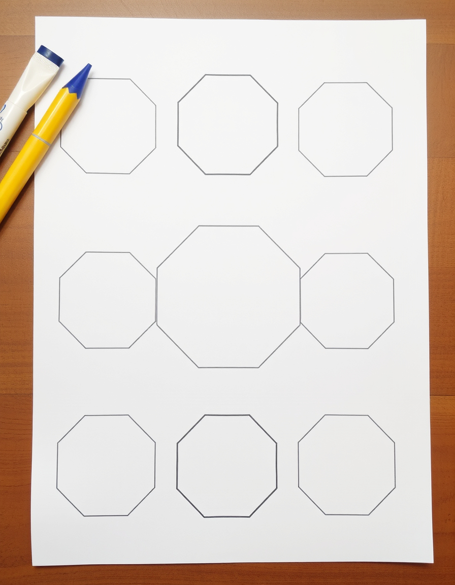 You are currently viewing How to draw Octagon: 5 Easy Step-by-Step Guide to Octagon Drawing