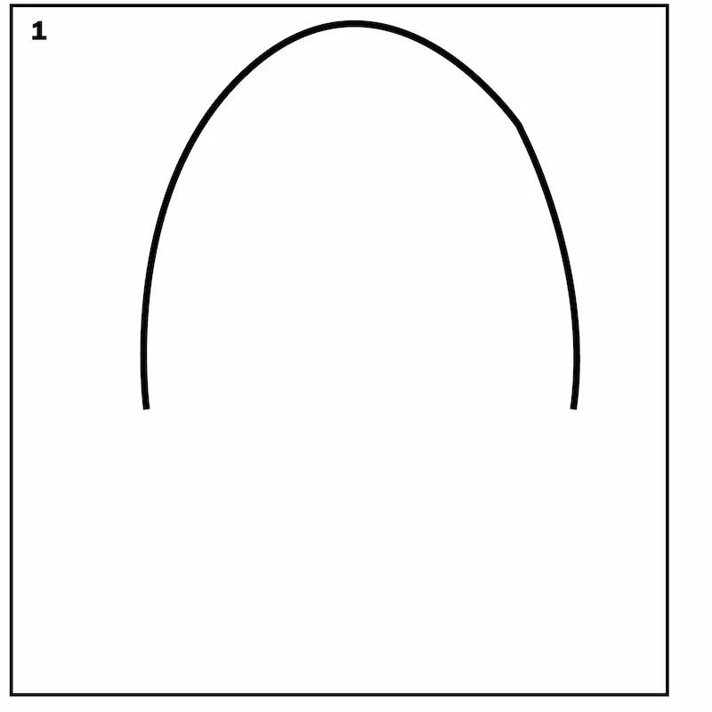 How to draw Oval Shape Step 1