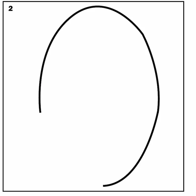 How to draw Oval Shape Step 2