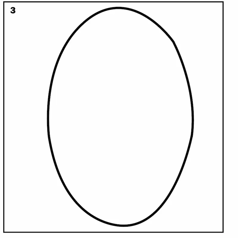 How to draw Oval Shape Step 3