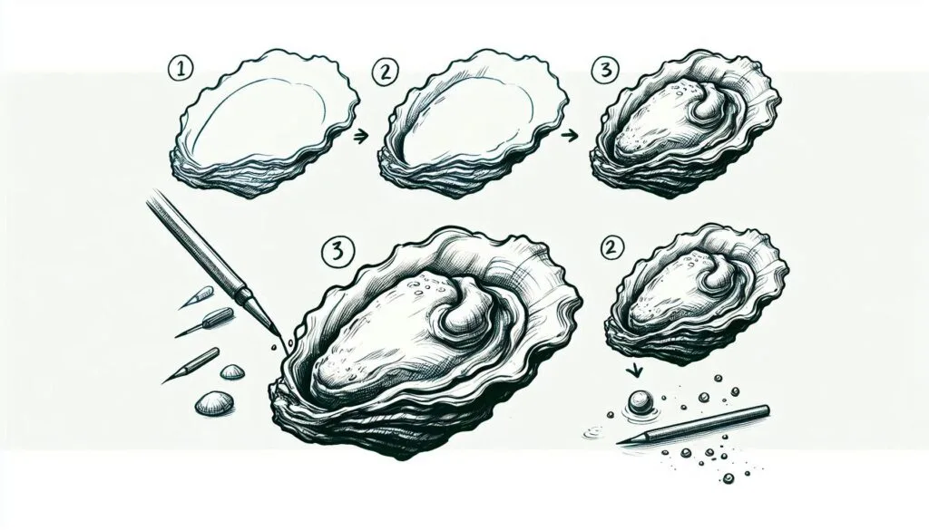 How to draw Oyster 2 1 How to draw Oyster 2 1 Trying drawing