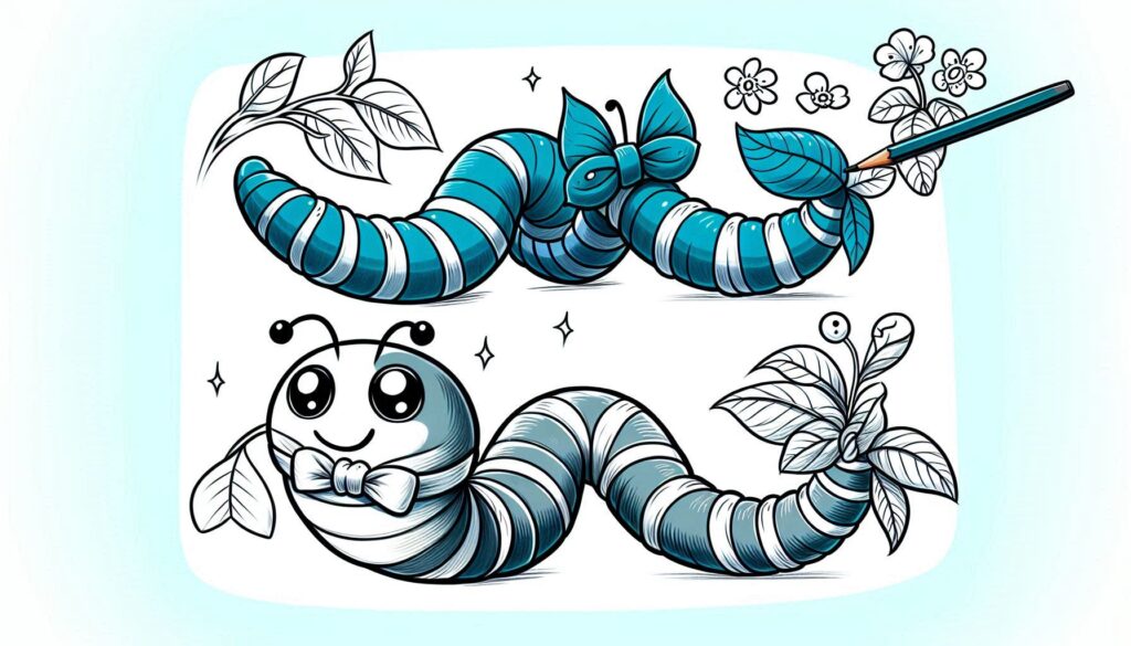 How to draw Ribbon Worm : 6 Easy Step by Step Guide