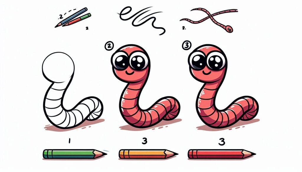 How to draw Roundworm : 8 Easy Step by Step Guide