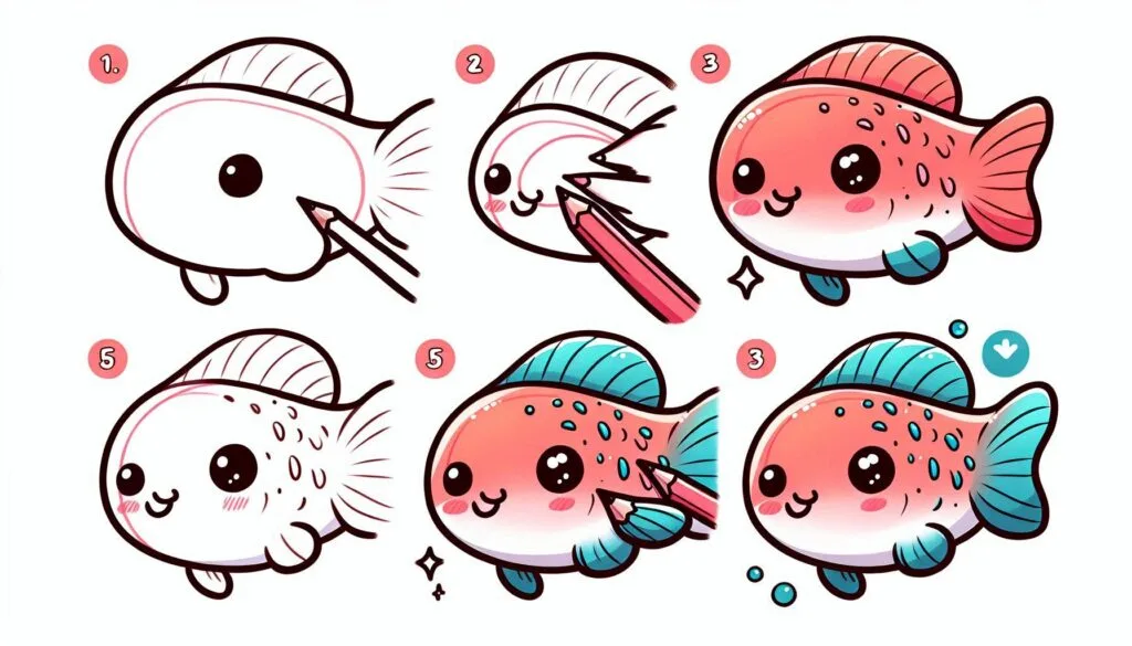 How to draw Salmon 1 How to draw Salmon