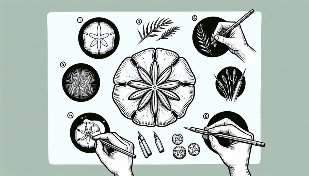 How to draw Sand Dollar 2 How to draw Sand Dollar