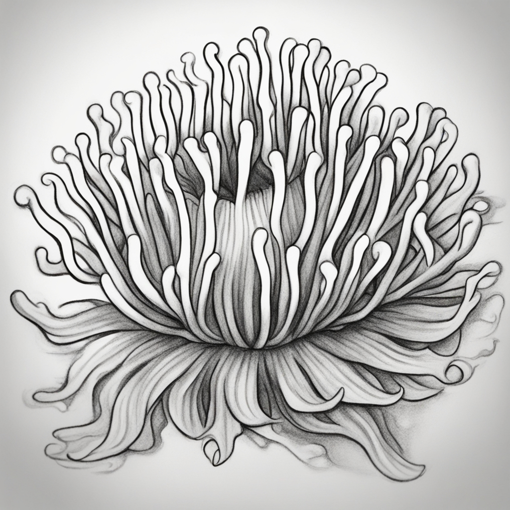 How to draw Sea Anemone