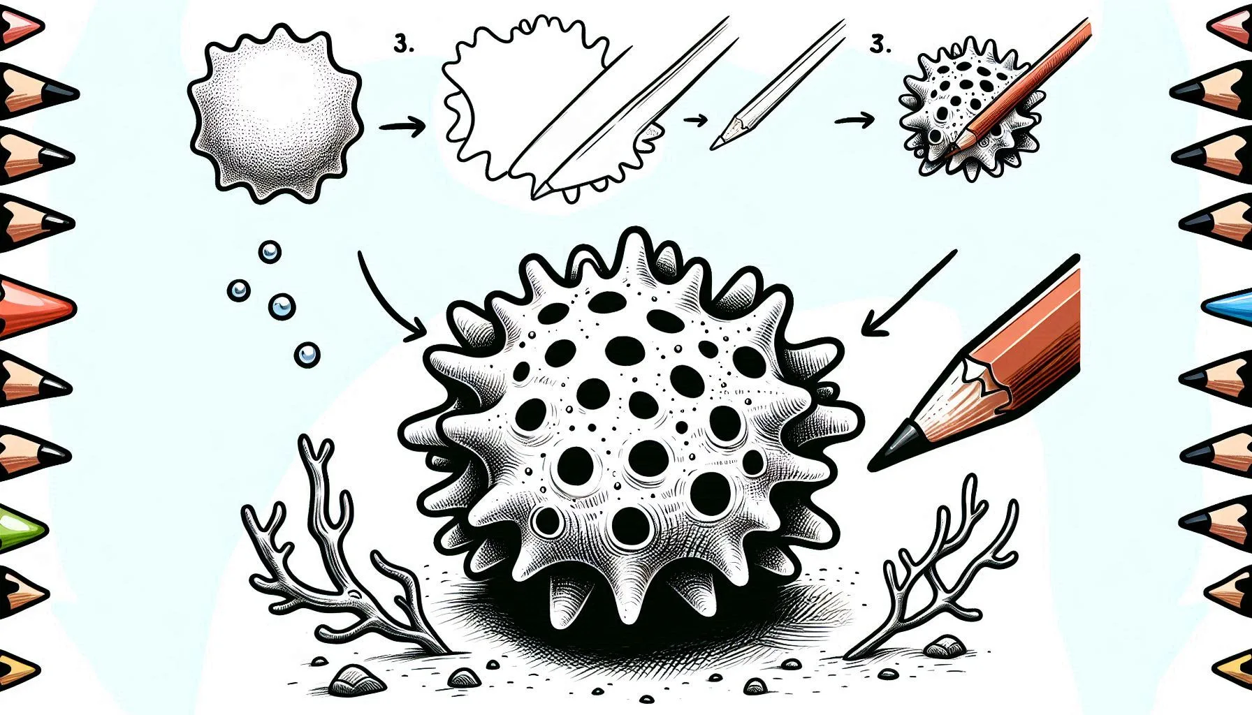 You are currently viewing How to draw Sea Sponge : 5 Easy Step by Step Guide