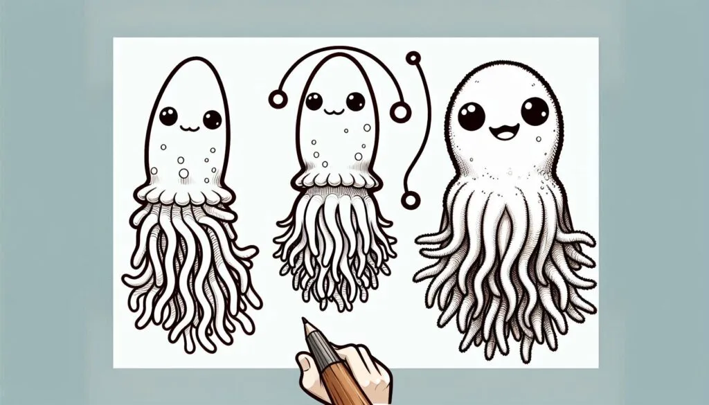 How to draw Sea Squirt 3 How to draw Sea Squirt