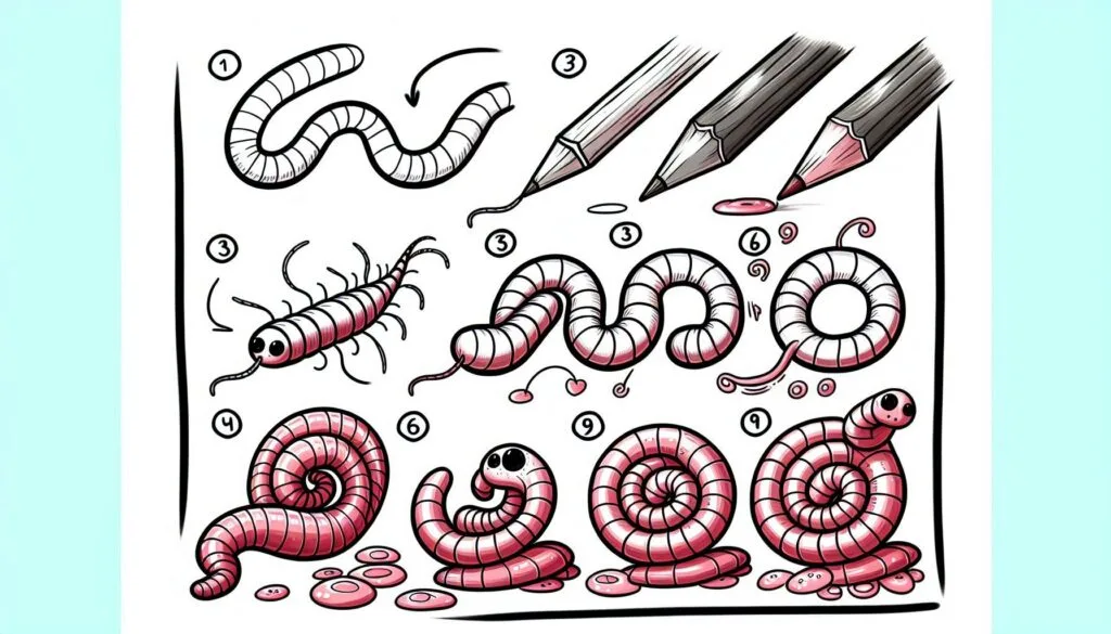 How to draw Tapeworm 1 How to draw Tapeworm
