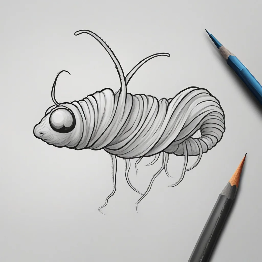 How to draw Threadworm How to draw Threadworm