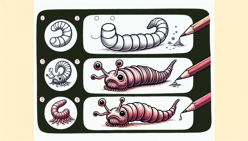 How to draw Tube Worm