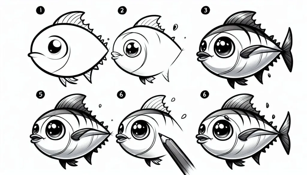 How to draw Tuna 2 How to draw Tuna