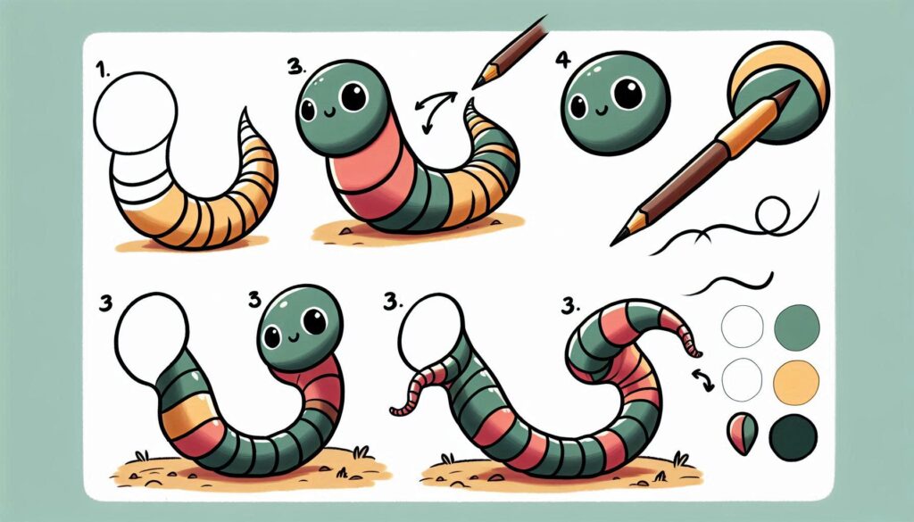 How to draw Whipworm