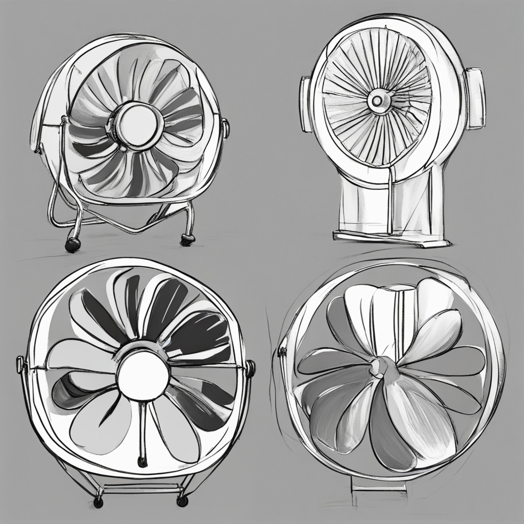 How to draw a fan