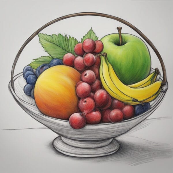 How to Draw a Classic Fruit Bowl - Trying drawing