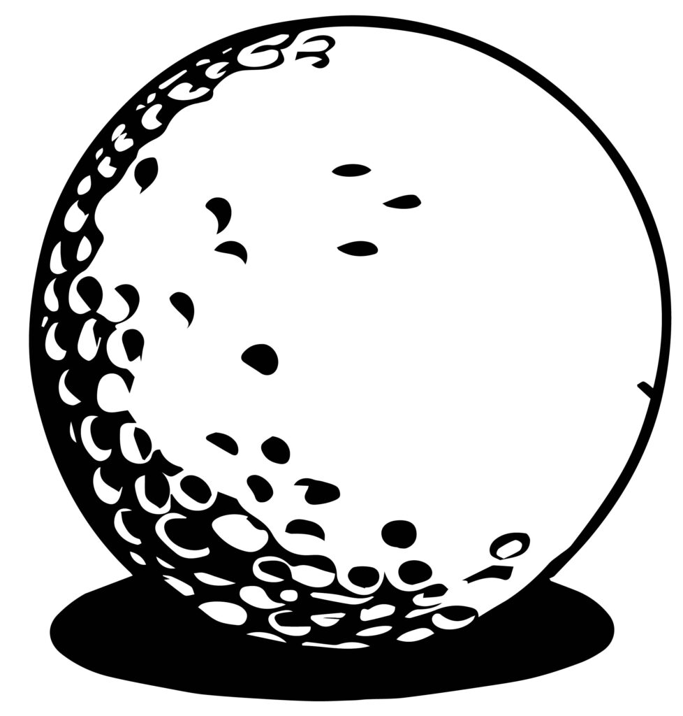 How to draw a golf ball