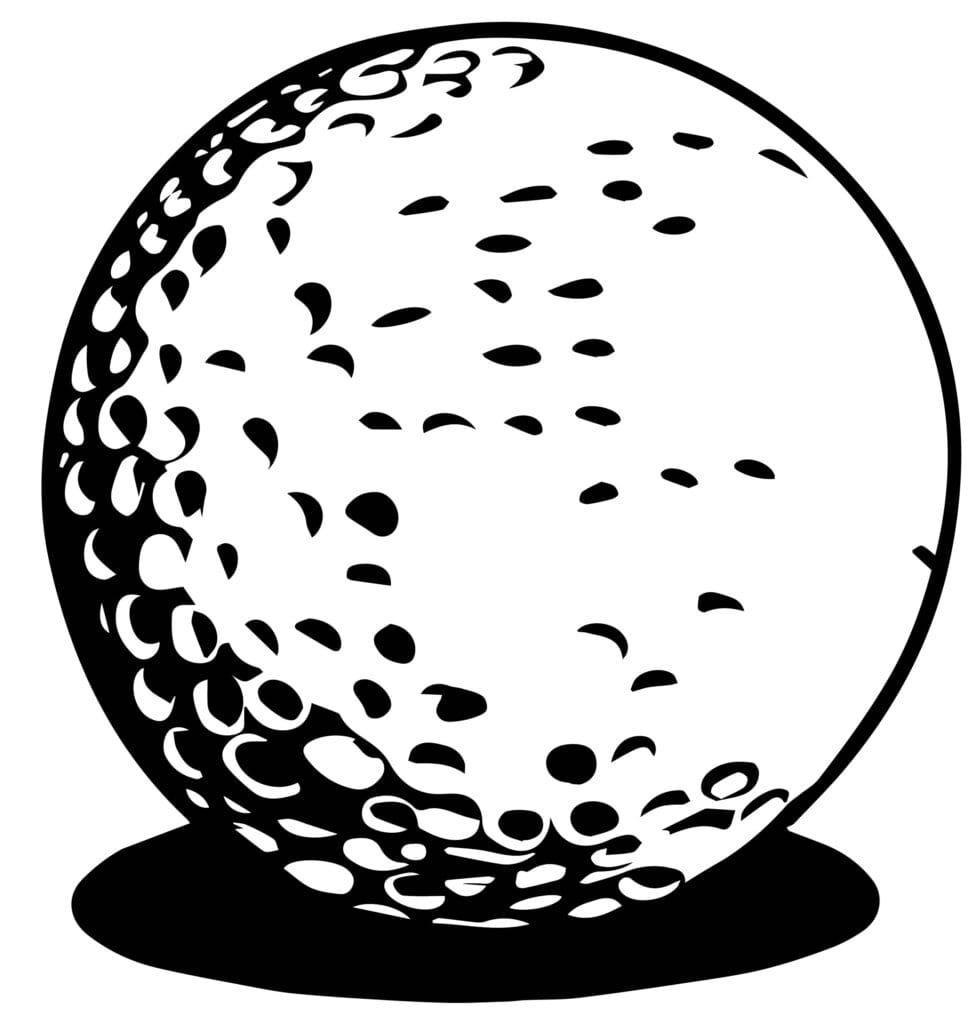 How to draw a golf ball