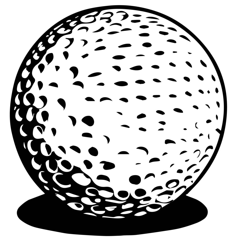 How to draw a golf ball