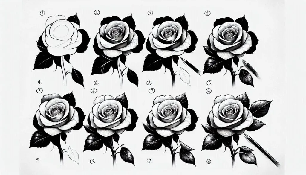 How to draw a roses How to draw a roses