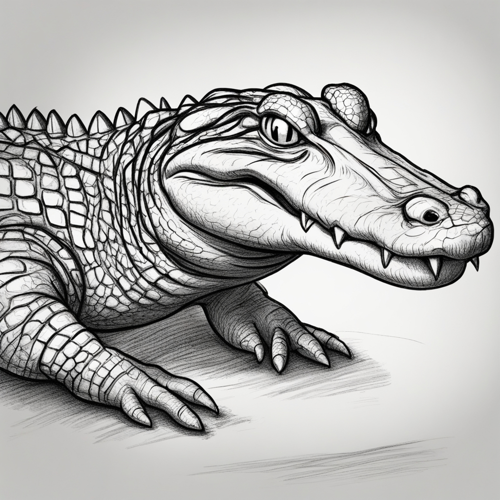 How to draw Alligator