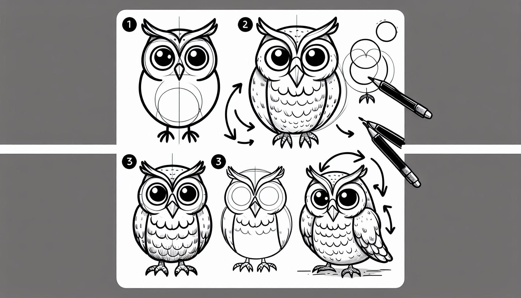 Read more about the article How to Draw an Owl: 8 Easy Step-by-Step Guide to Owl Drawing