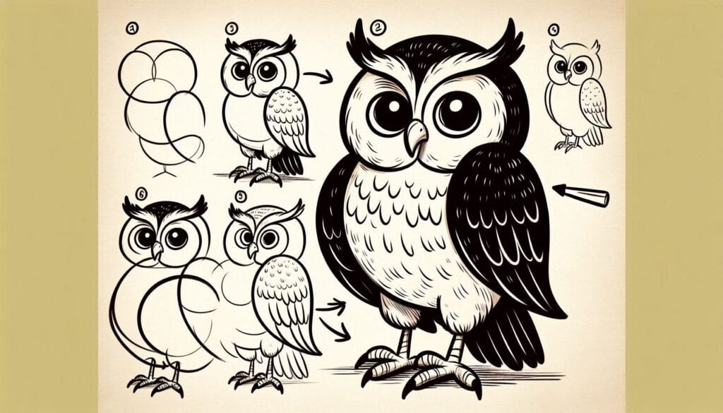 How to draw an owl