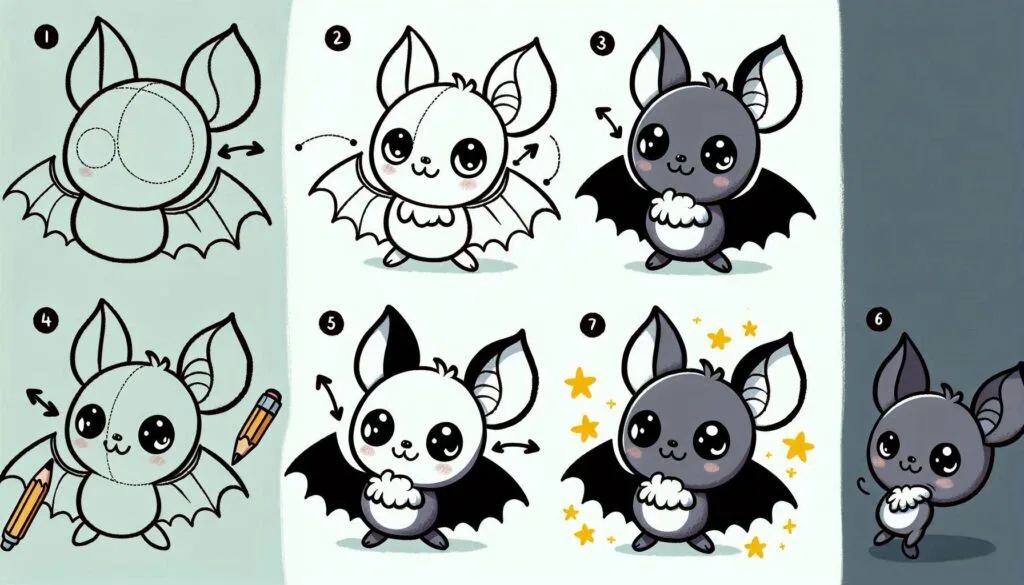 How to draw bat 2 How to draw bat