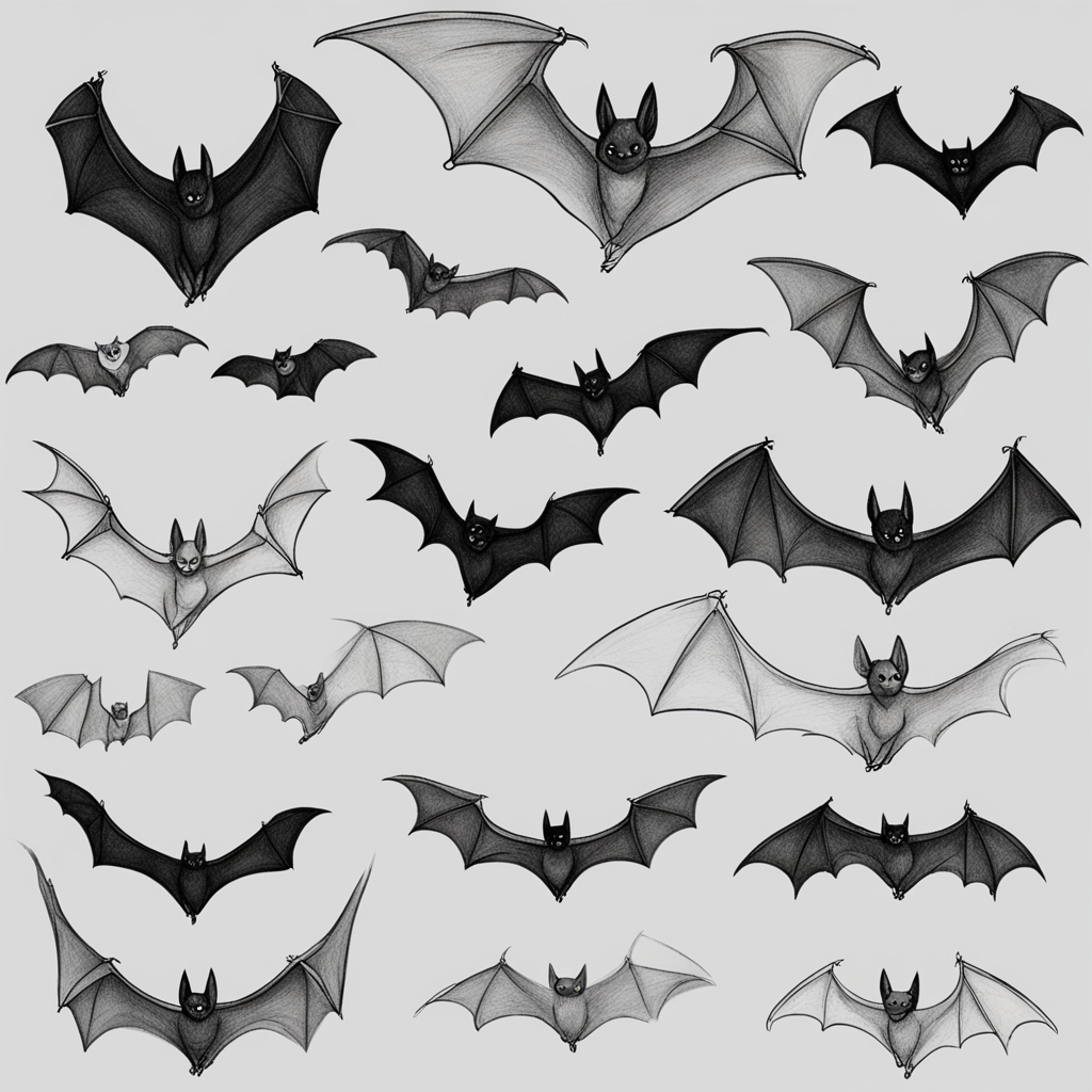 How to draw bat