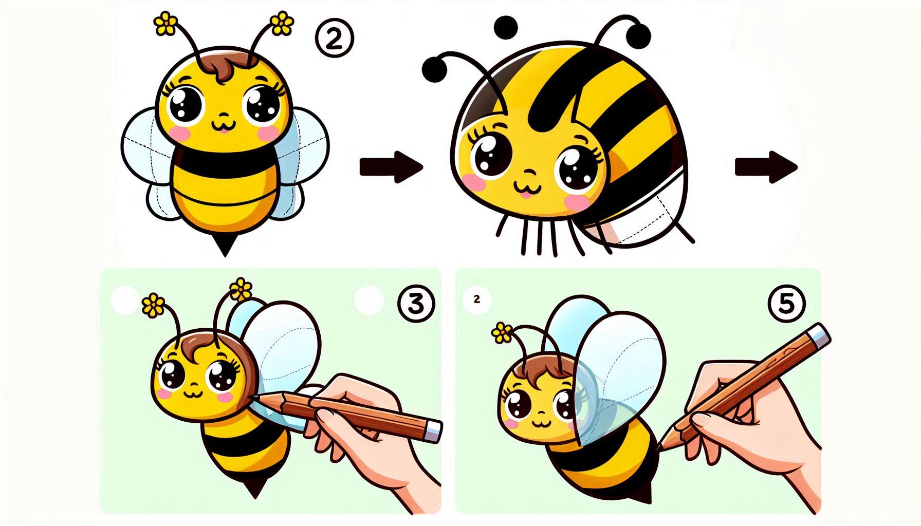 You are currently viewing How to draw bee