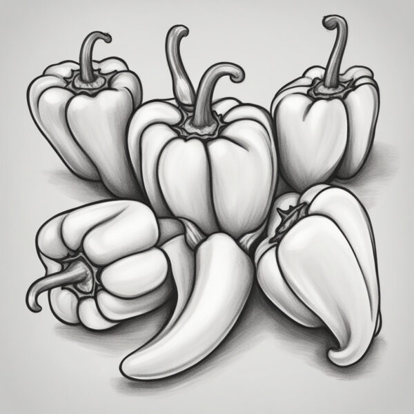 How to draw a Capsicum : A Super Easy 7 steps Guide for Little Artists ...