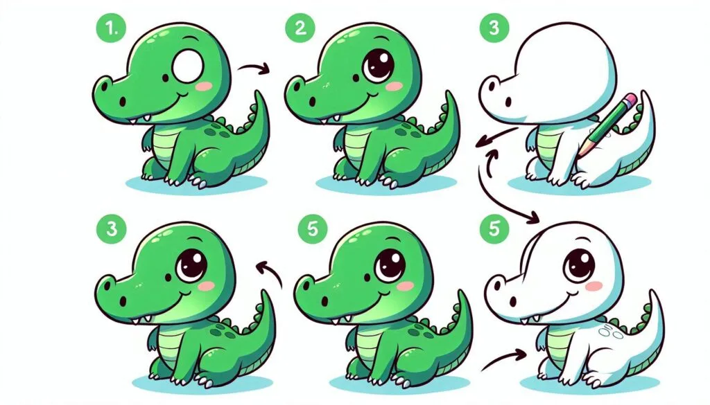 How to draw crocodile 2 How to draw crocodile