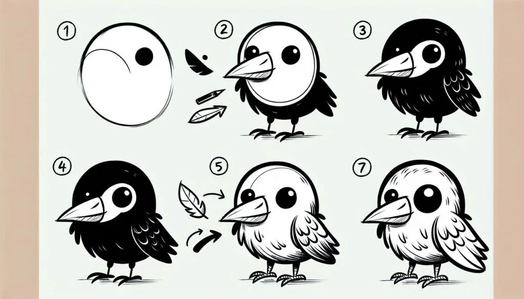 How to draw crow 1 How to draw crow 1 Trying drawing
