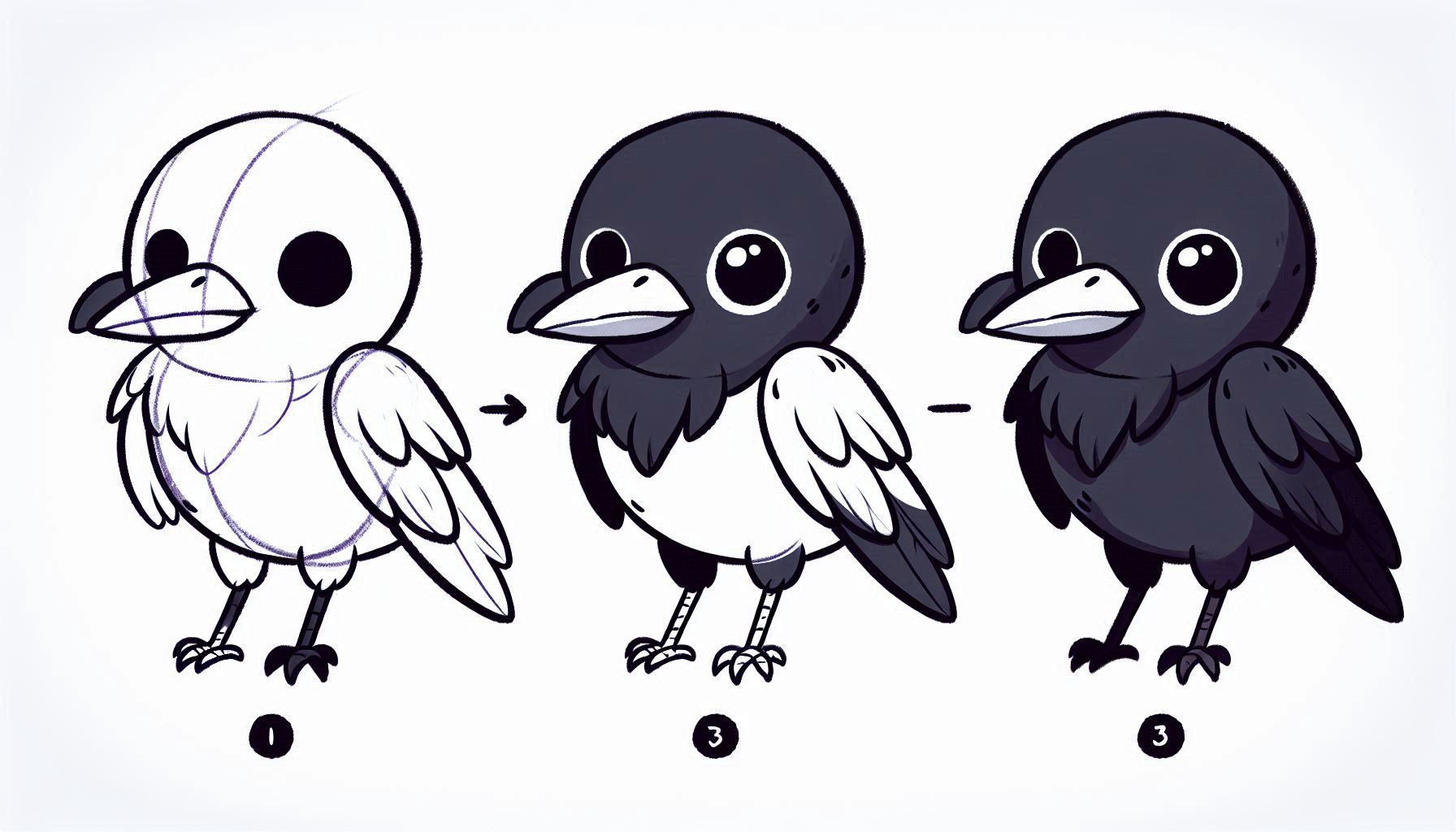 Read more about the article How to draw crow