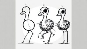Read more about the article How to draw ostrich