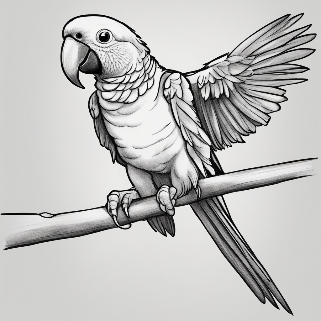 How to draw parrot