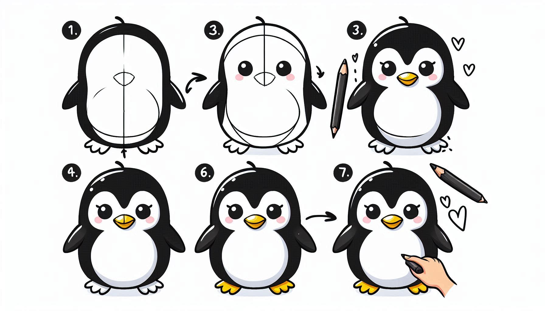 Read more about the article How to draw penguin