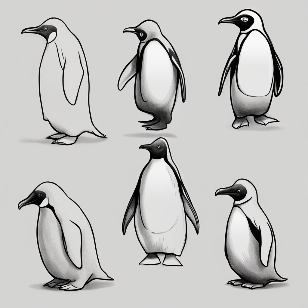 How to draw penguin