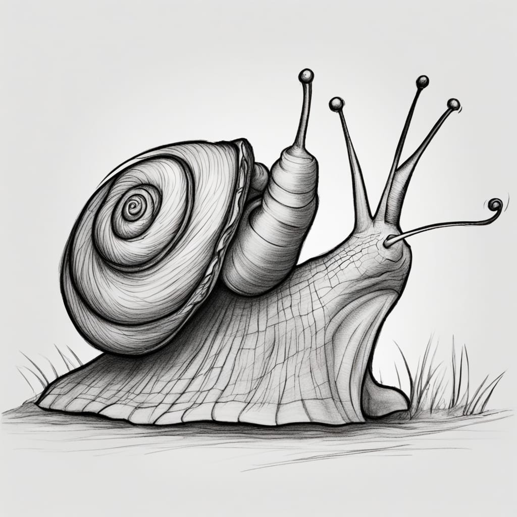 How to draw Snail