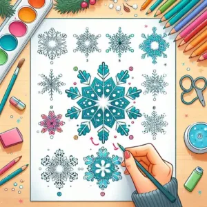 Snowflakes drawing