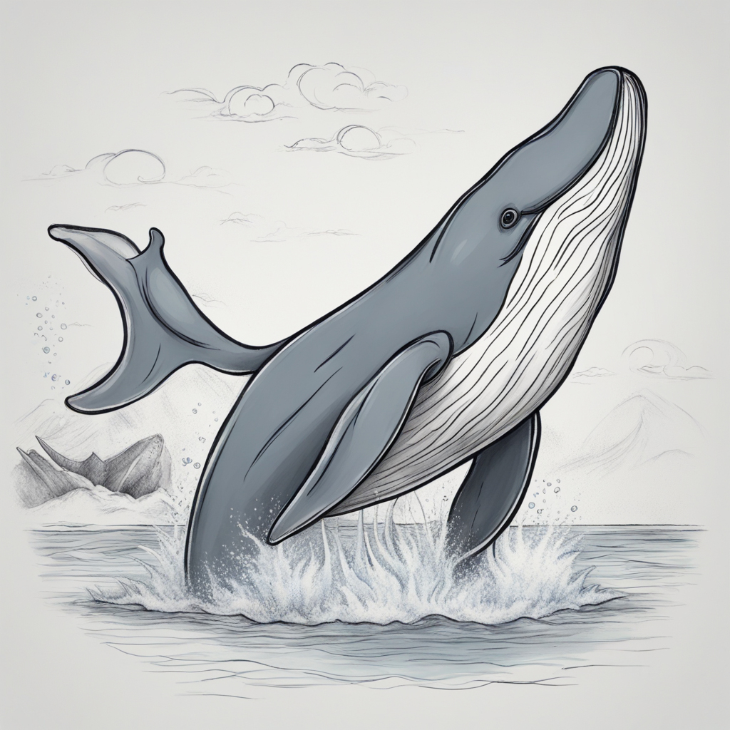 How to draw whale