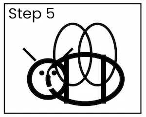 bee drawing step 5 01 Bee drawing step 4