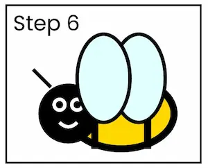 bee drawing step 6 01 Bee drawing step 5