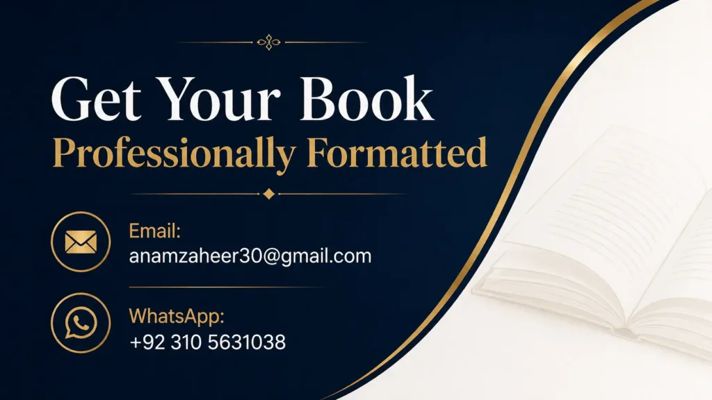 book formatting services contact Contact for professional book formatting services by email and WhatsApp