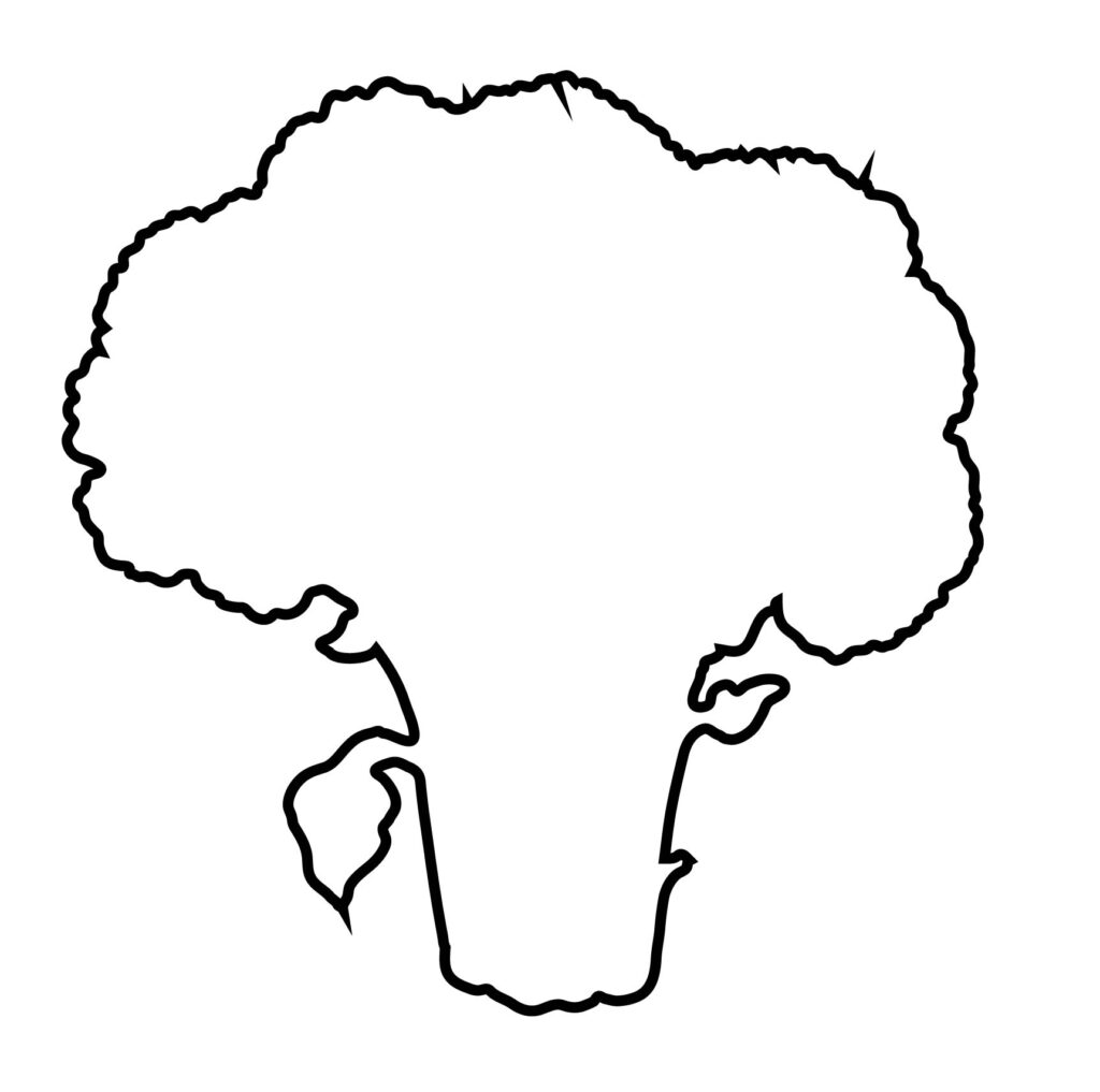 How to draw a broccoli