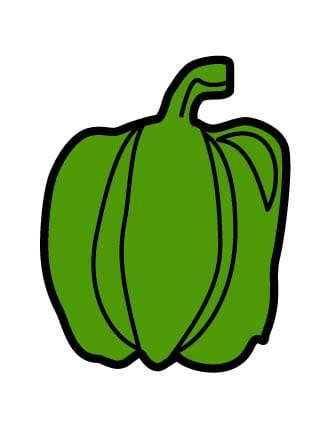 How to draw a Capsicum