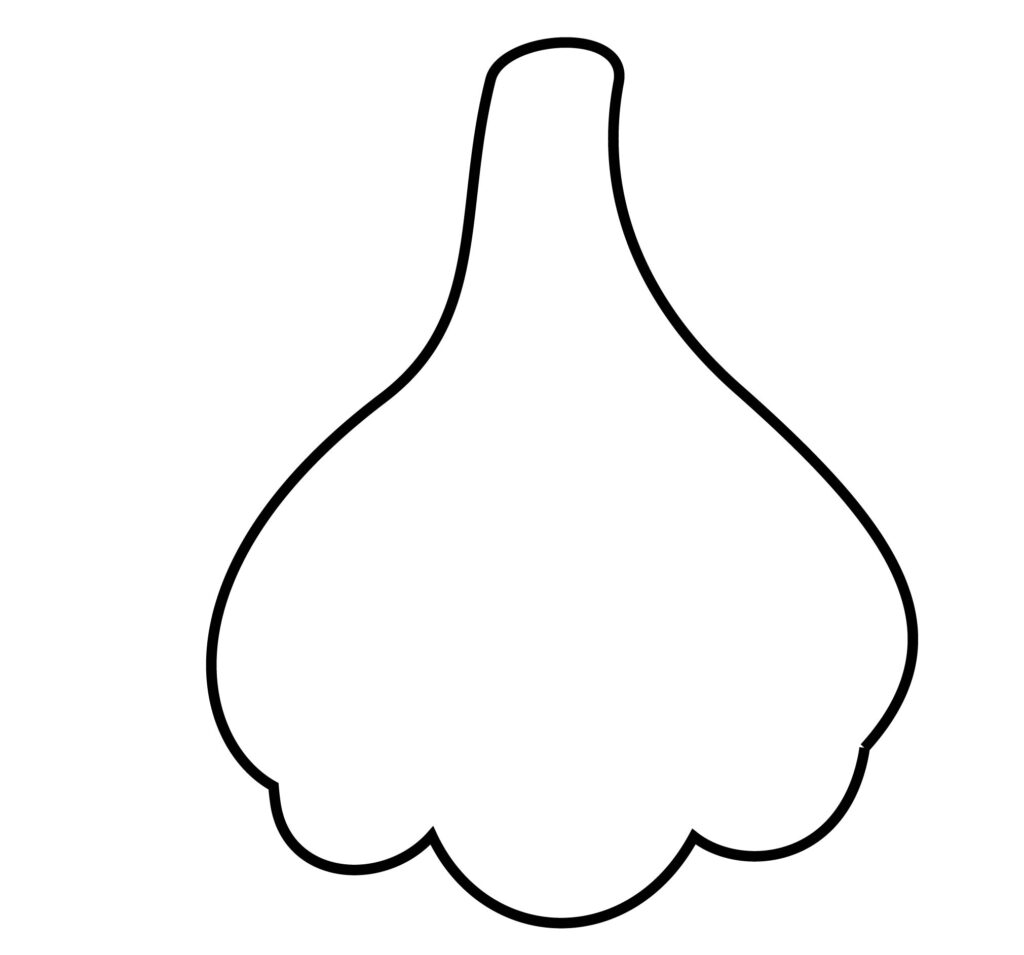 How to draw garlic